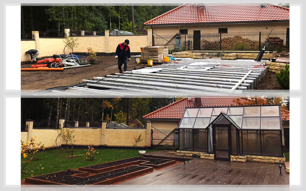 Участки до и после выполнения работ