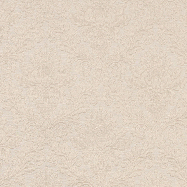 Off White Elegant Floral Woven Matelasse Upholstery Grade Fabric By The Yard