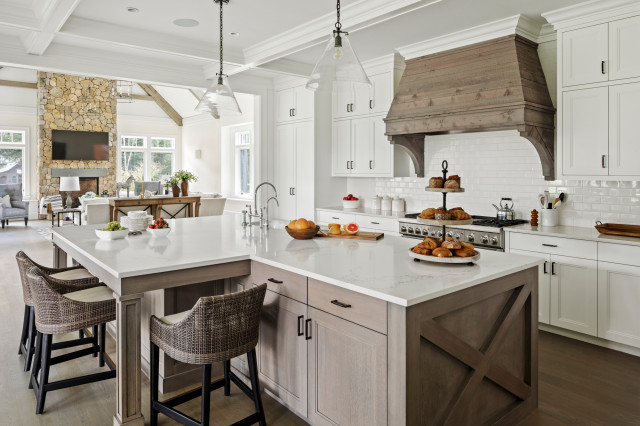 Sweet Oaks Farm- Kitchen to Family Room lantlig-koek