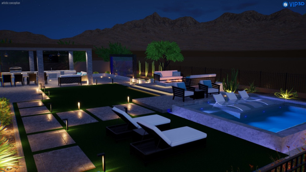 Fountain hills AZ modern pool design