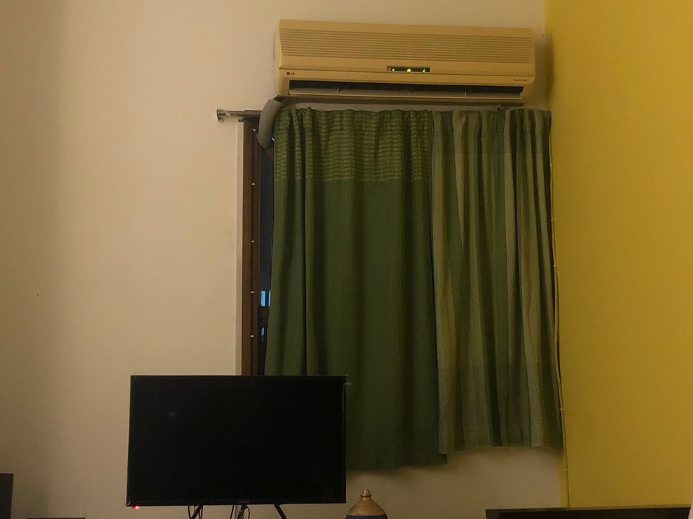 How to hide ugly split ac pipe