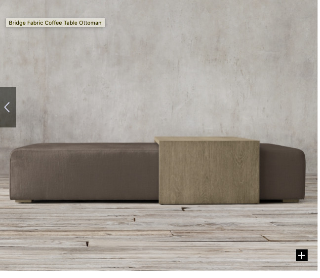 Bridge fabric coffee table ottoman deals