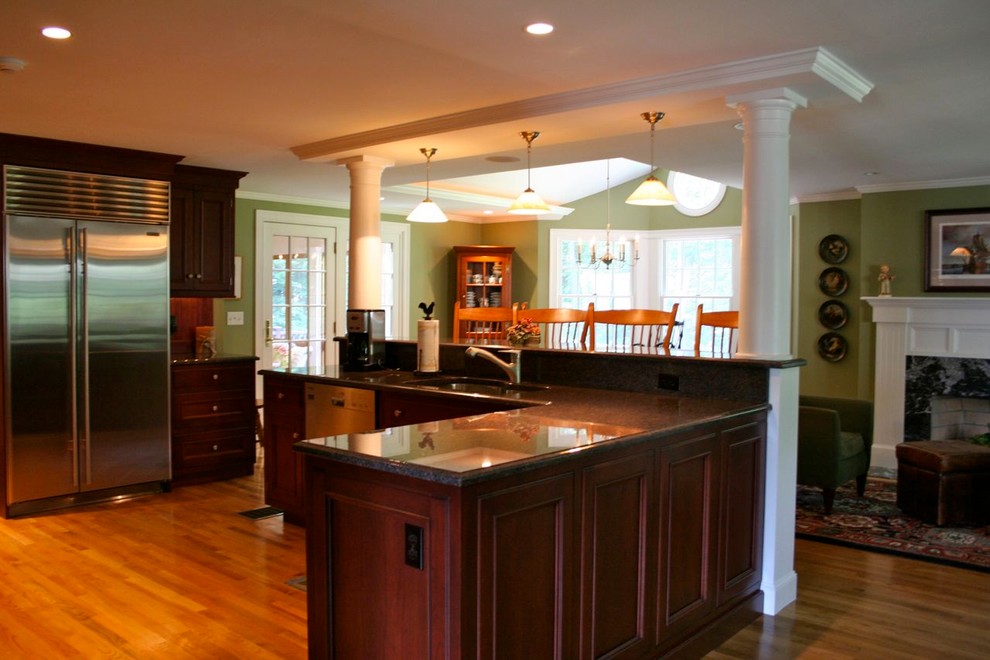 Open Plan Colonial Addition - Traditional - Kitchen - Boston - by
