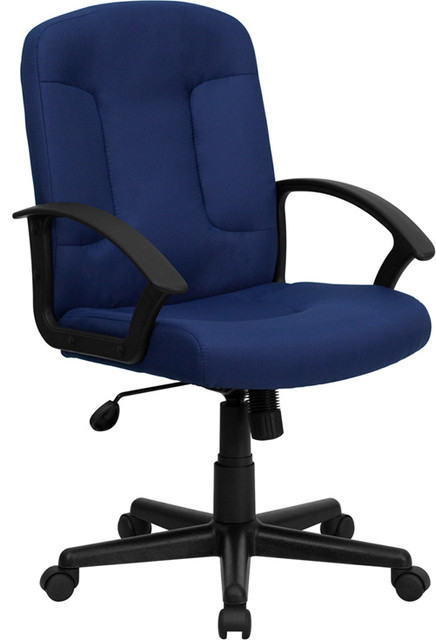 Mid-Back Fabric Executive Swivel Office Chair with Nylon ...