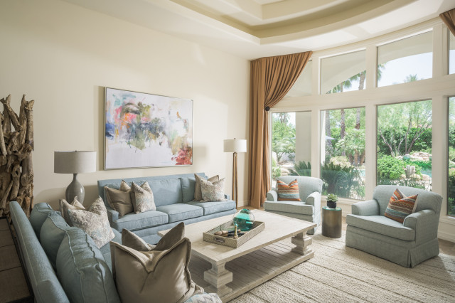 Interior Meets Exterior mediterranean-living-room
