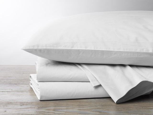 Organic 220 Percale Pillowcases, Set of 2, White, King