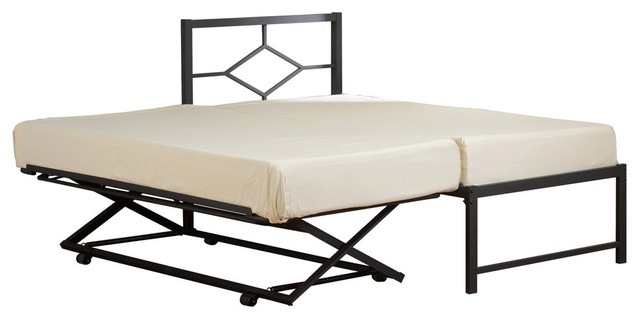 Tiverton Daybed Bed Frame With Pop Up, Leather Daybed With Pop Up Trundle