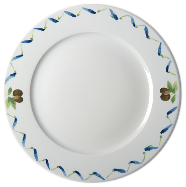 Pillivuyt Fleur De Provence 11 Plate Set With Lavender Wreath And Pillivuyt Fleur De Provence 11 Plate Set With Lavender Wreath And Olives Eclectic Dinner Plates By
