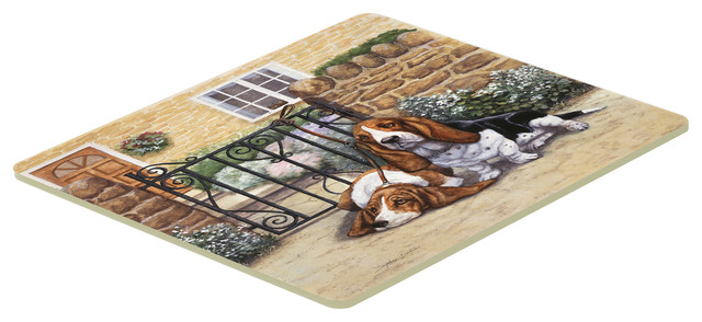 Basset Hound At The Gate Kitchen Bath Mat 20 X30 Contemporary Kitchen Mats By The Store