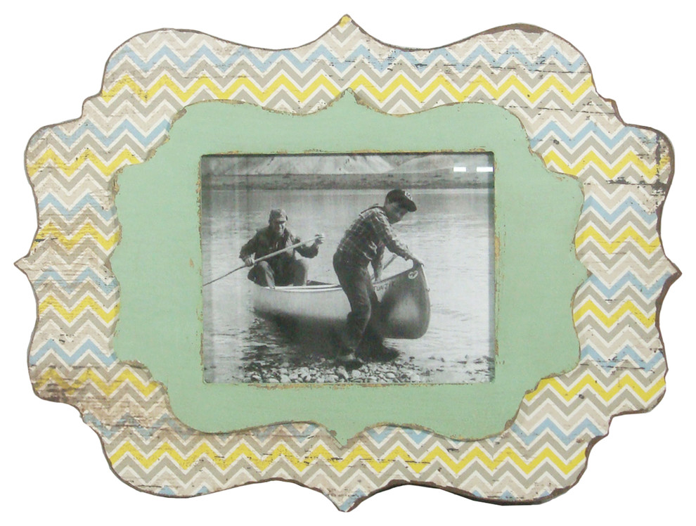 Quatrefoil Chevron Wooden Frame Green 8 X10 Rustic Picture Frames By Vip International - Quatrefoil Photo Frame Quatrefoil Chevron Wooden Frame Green 8 X10 Rustic Picture Frames By Vip International - Quatrefoil Photo Frame