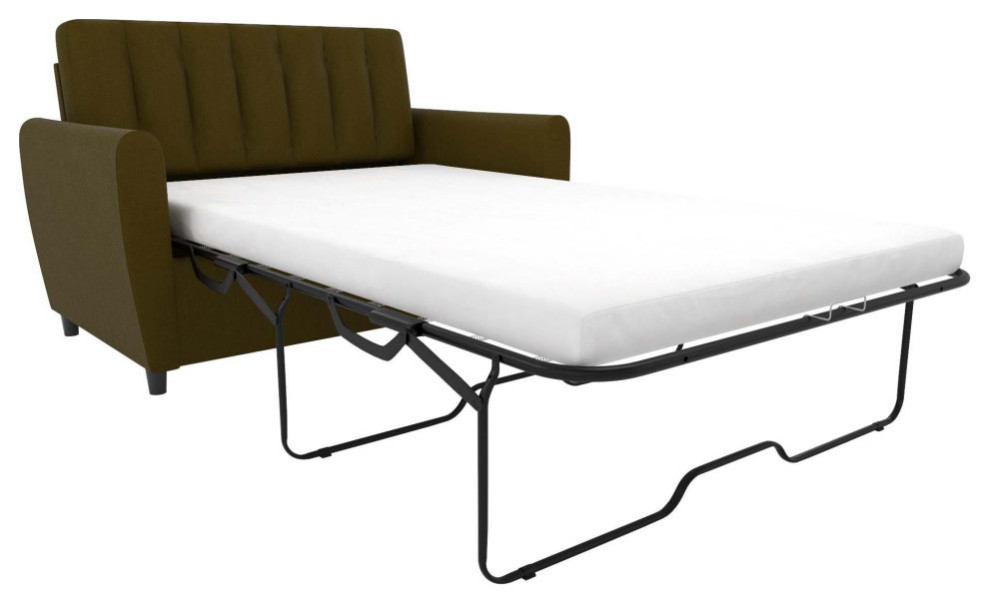 Novogratz Brittany Loveseat Sleeper Sofa With Memory Foam Mattress