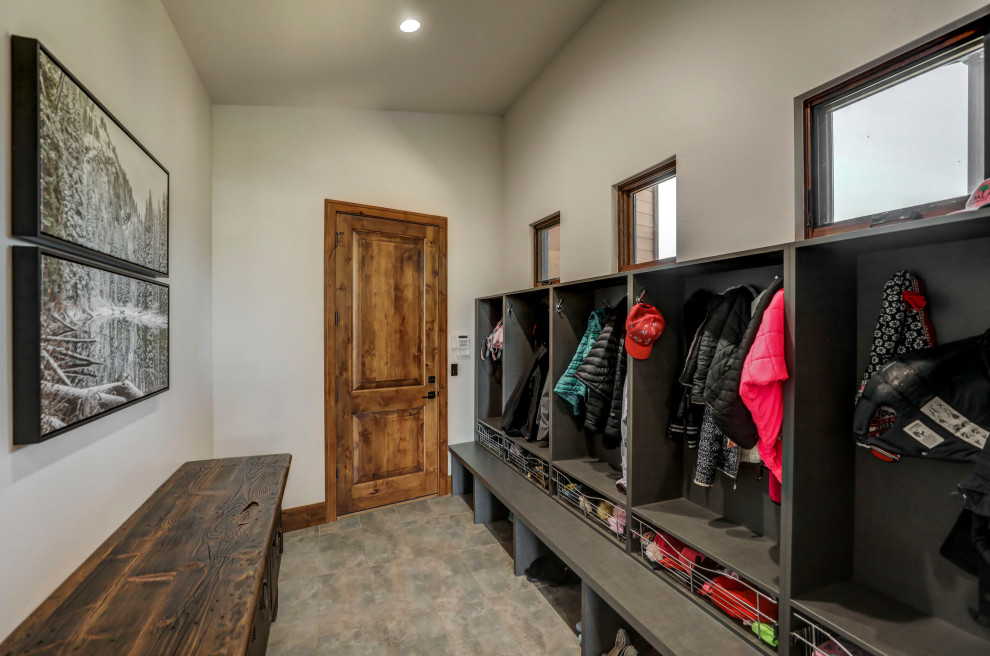 Inspiration for a rustic entryway remodel in Boise