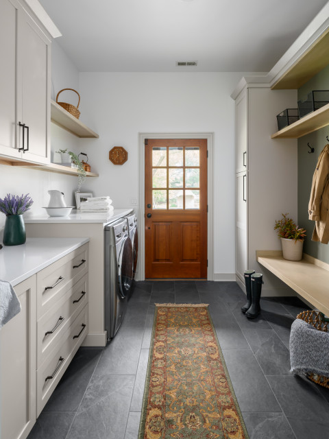 Transitional Laundry Room 