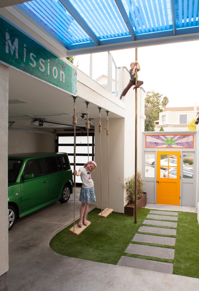 Photo of a mid-sized contemporary attached carport in San Francisco.