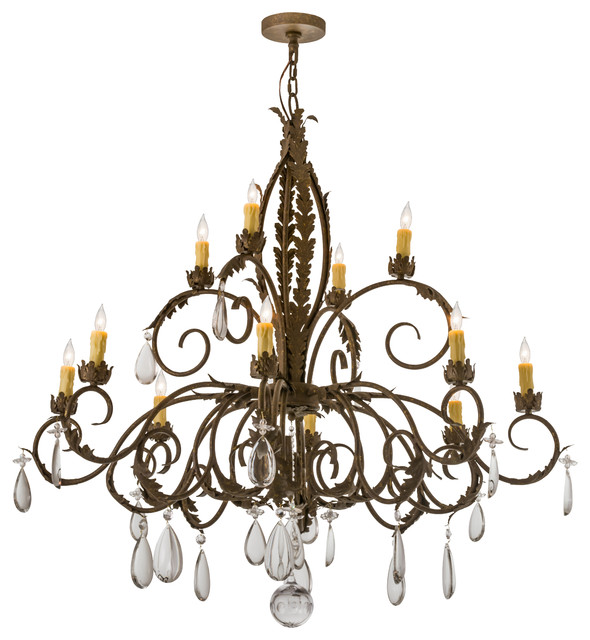 50 Wide New Country French 12 Light Chandelier