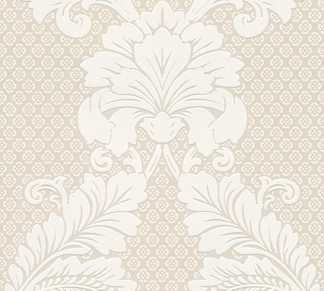 Luxury, A High Quality Ensemble White Wallpaper Roll, Traditional Wall Decor