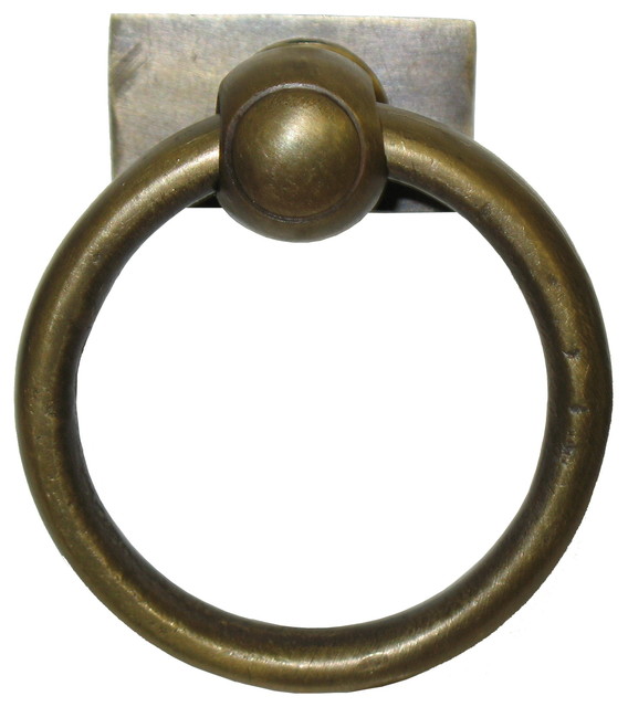 Ring Pull With Small Rectangular Backplate Traditional And