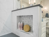 Transitional Bathroom by Studio Steidley