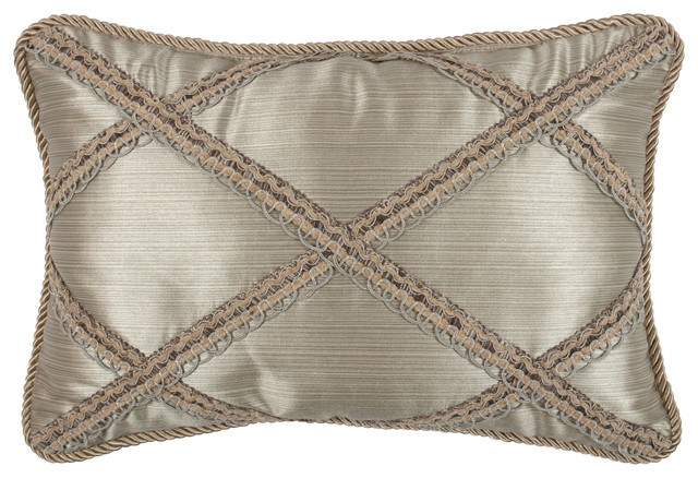 14 x 23 Austin Horn Classics Hampshire Boudoir Pillow Light Gold//Brown