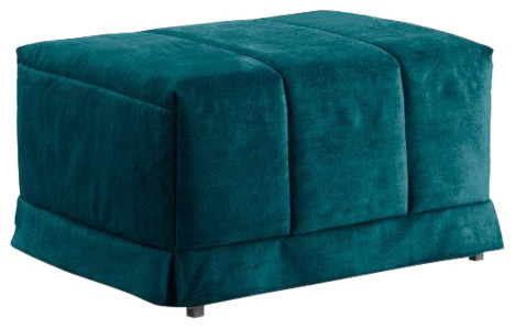 Krakow Pouffe Fold-Out Bed, Blue, 48x83 cm