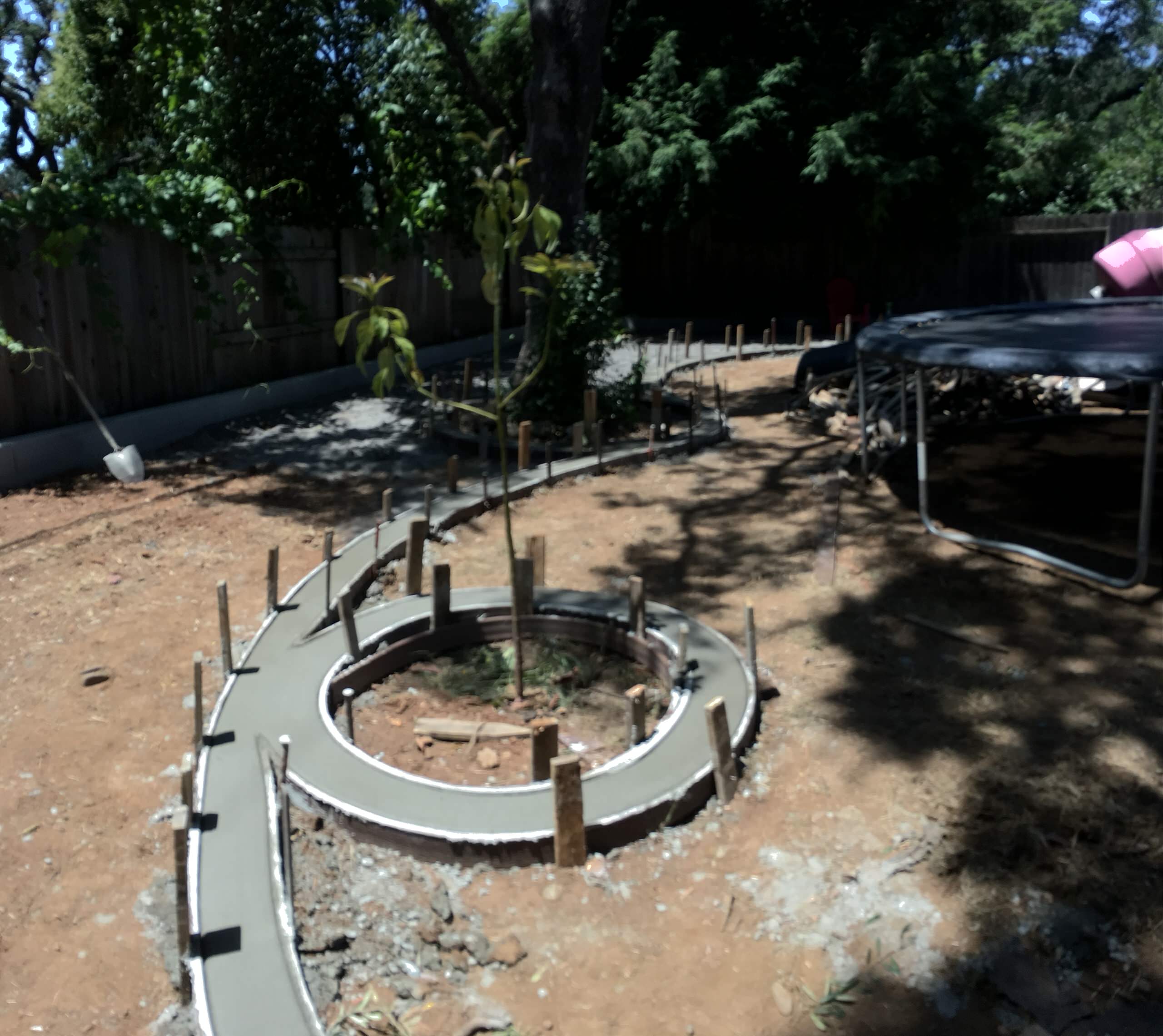 The Zimmerman's Backyard up Grade