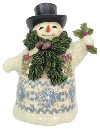 Enesco Heartwood Creek Victorian Snowman With Pine Scarf Figurine