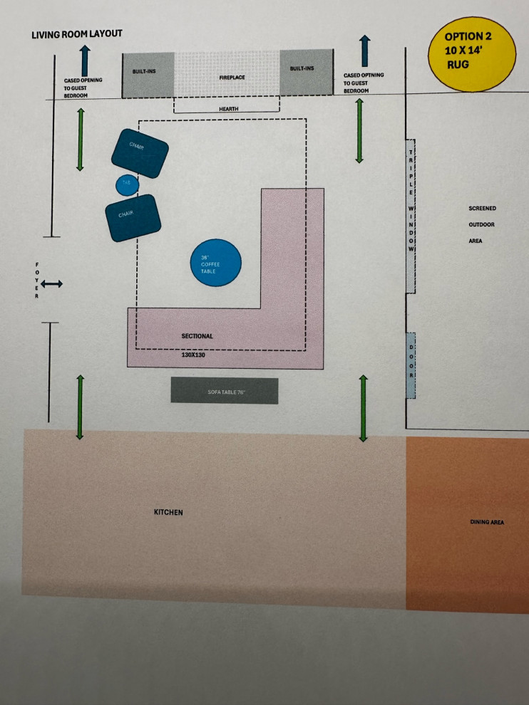 Area Rug placement in living room | Houzz Forum