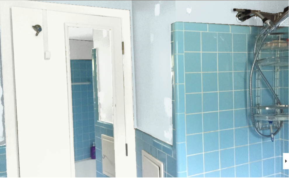 Vintage blue tile in bathroom...what color to paint walls?!