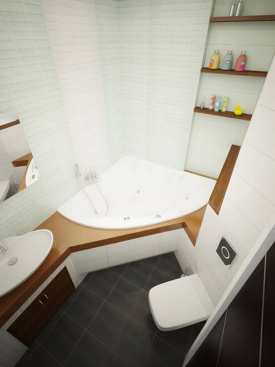10 стильных решений для крохотного туалета! К тому же, так практично.