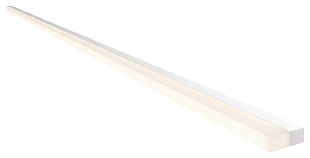 Stiletto Lungo LED Wall Bar With Frosted Shade, Satin White, 60"
