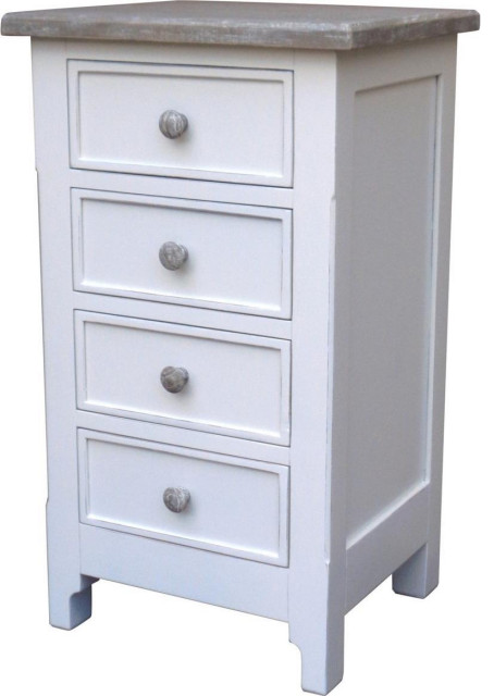 Trade Winds Chesapeake Chest Of Drawers White Riverwash Black Farmhouse Dressers By Euroluxhome Houzz