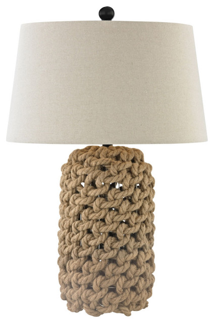 Rope 1 Light Table Lamp, Nature Rope/Oil Rubbed Bronze
