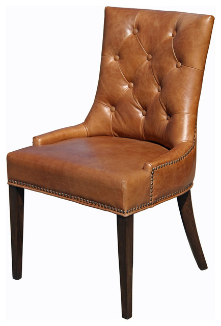 Top Grain Leather Dining Chair - Traditional - Dining Chairs - by ARTEFAC