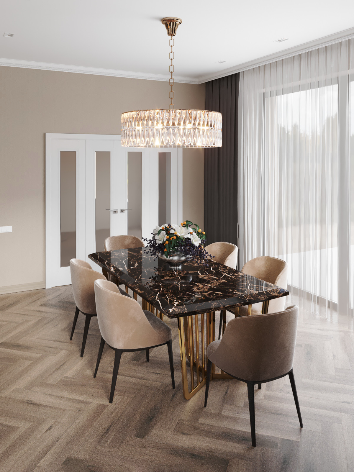 гостиная столовая