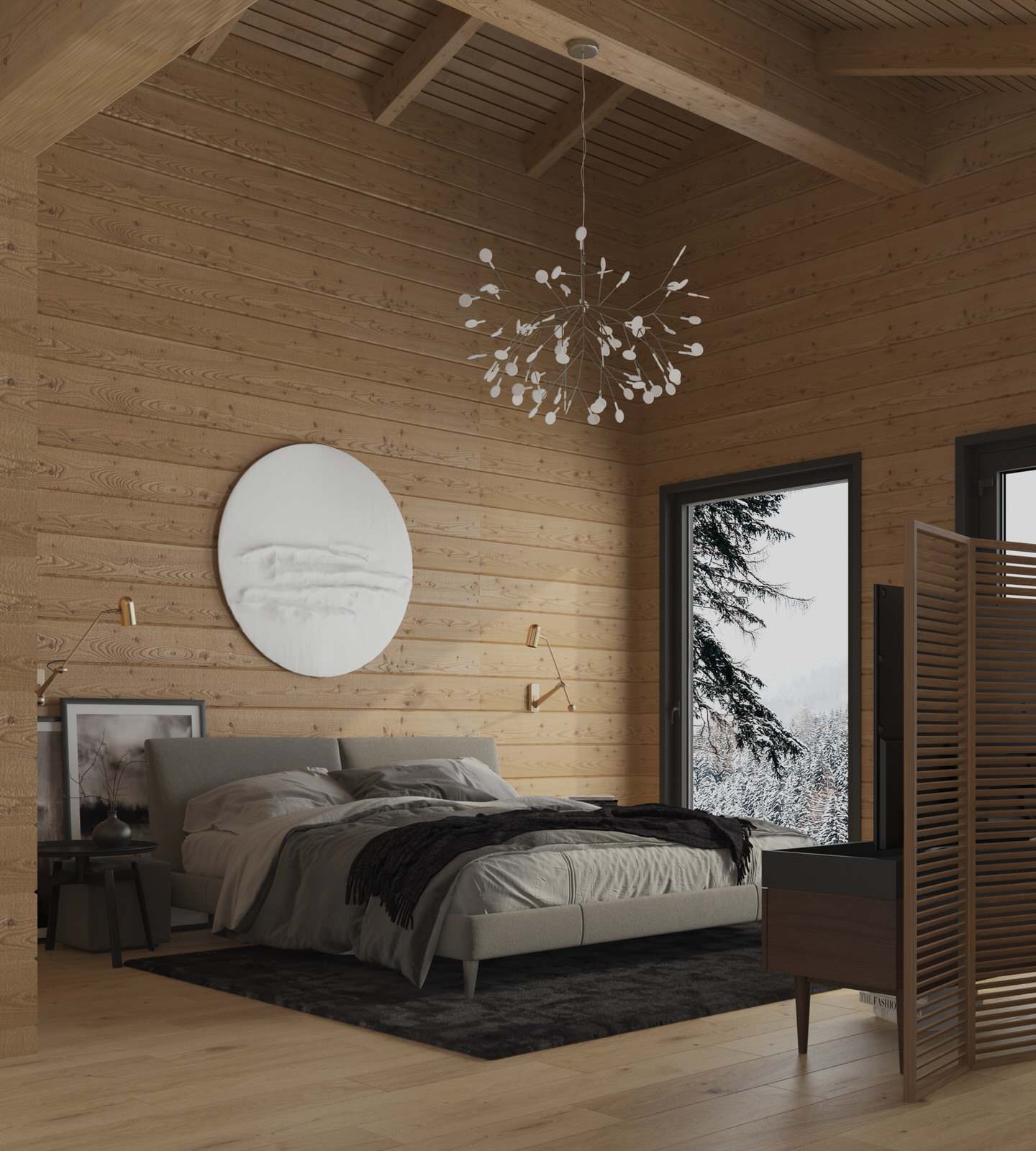 Дизайн-проект интерьера загородного дома (из бруса)