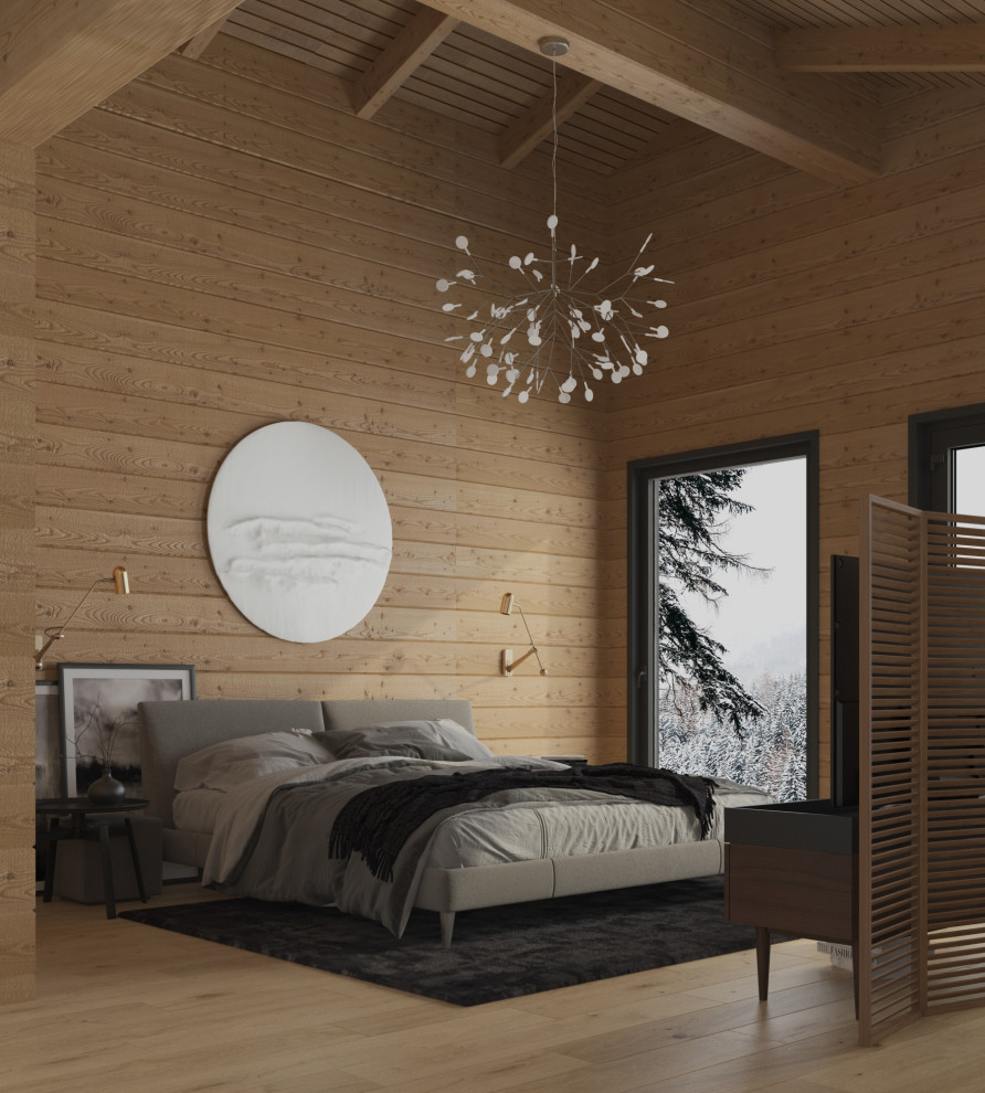 Дизайн-проект интерьера загородного дома (из бруса)