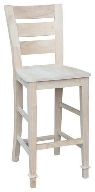 International Concepts Tuscany Wood 30" Bar Stool in Beige