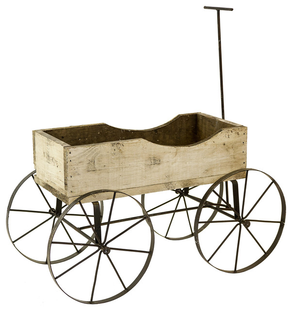 Wood Wagon 4 Wheels White Farmhouse Planter Hardware And Accessories By Rustic Arrow - Wooden Wagon Garden Planter Wood Wagon 4 Wheels White Farmhouse Planter Hardware And Accessories By Rustic Arrow - Wooden Wagon Garden Planter