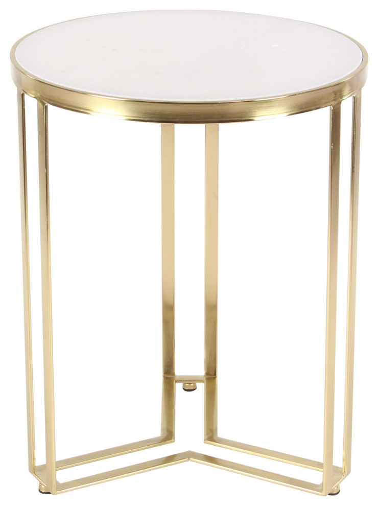 Contemporary Gold Metal Accent Table 45842 Contemporary Side Tables