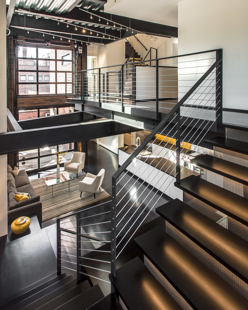 This is an example of a modern staircase in Chicago.