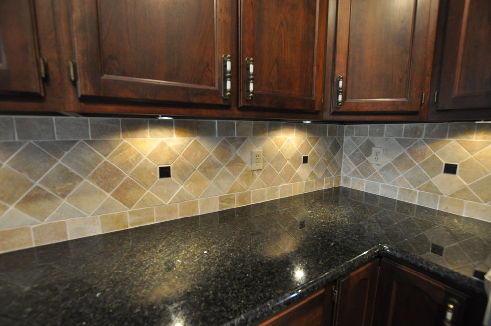 Granite Countertops And Tile Backsplash Ideas Eclectic