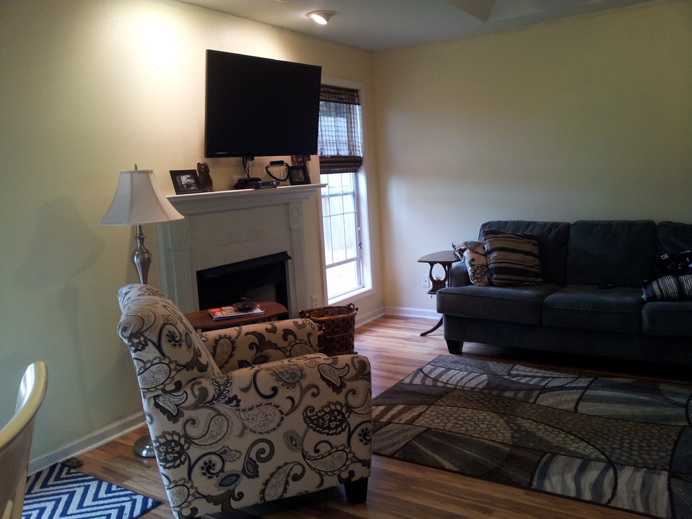 Painting wood fireplace