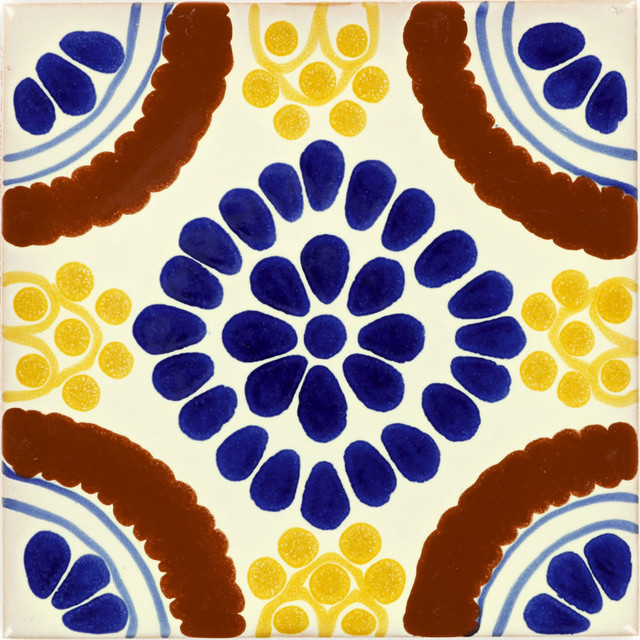 Tierra Y Fuego Handmade Ceramic Tile 4 25x4 25 Blue Chapala Tierra Y Fuego Handmade Ceramic Tile 4 25x4 25 Blue Chapala Box