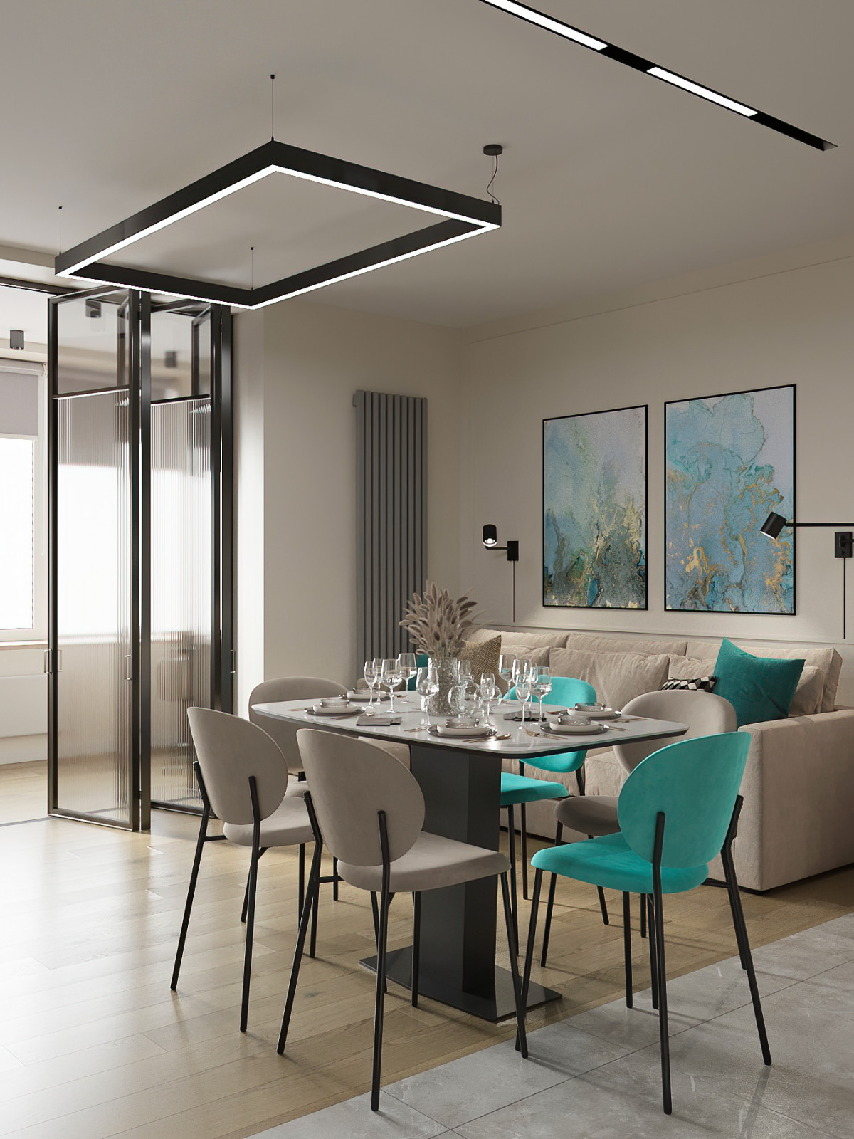 ЖК Новое Купчино, 105м.кв. Современный стиль