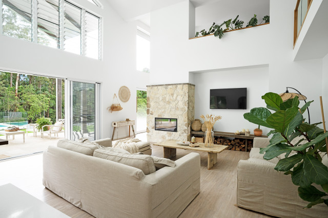 Sun Kissed Coastal Luxe beach-style-living-room