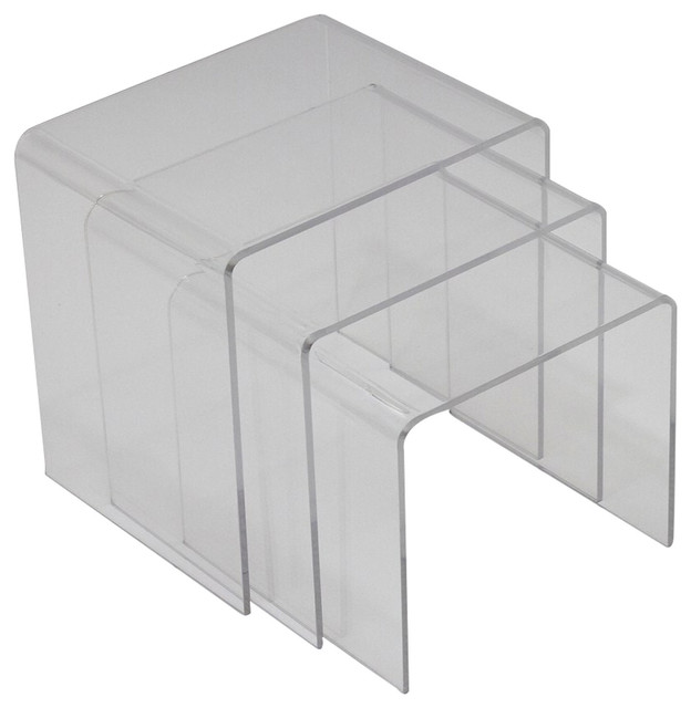 Casper Acrylic Nesting Table Clear Contemporary Coffee Casper Acrylic Nesting Table Clear