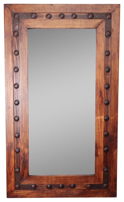 Los Olmos Rustic Mirror III30x36 Industrial Wall Mirrors by