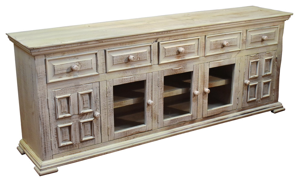 Rustic Solid Wood 83 Whitewashed Tv Stand Farmhouse Entertainment Centers And Stands By Crafters Weavers - Whitewash Tv Console With Fireplace Rustic Solid Wood 83 Whitewashed Tv Stand Farmhouse Entertainment Centers And Stands By Crafters Weavers - Whitewash Tv Console With Fireplace