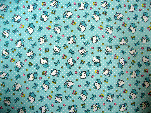 SheetWorld Fitted Bassinet Sheet - Hello Kitty Blue - Made in USA