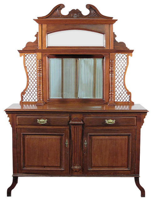 Antique Walnut Victorian Mirror Buffet Sideboard Server Buffets Antique Walnut Victorian Mirror Buffet Sideboard Server Buffets And Sideboards By Mbw Furniture